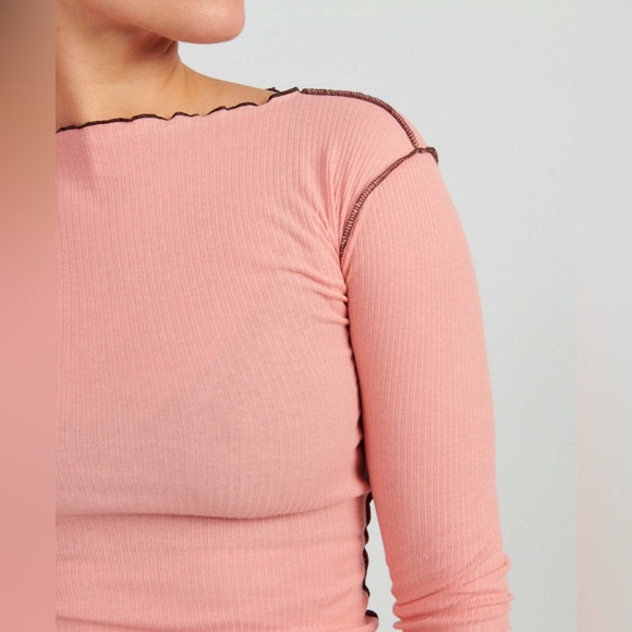 Pink Long Sleeve Women's Top - Picture 3 of 7